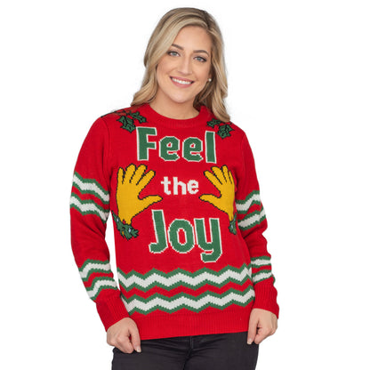 Ugly Christmas Sweater JulesRoche Funny Groping Hands Design Julesroches