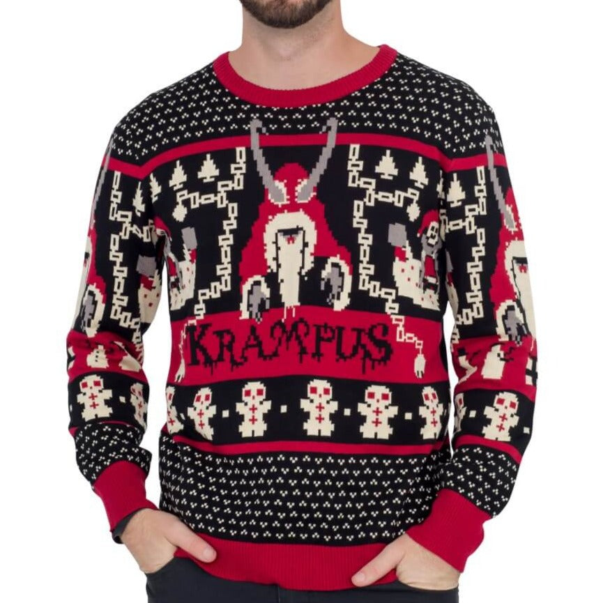 Ugly Christmas Sweater JulesRoche Funny Krampus Knit Julesroches