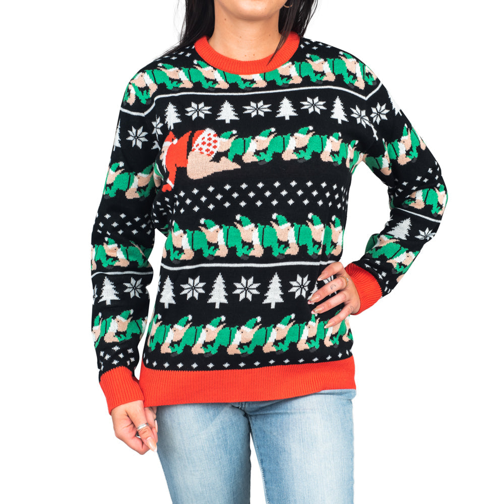 Ugly Christmas Sweater JulesRoche Funny Santa Elves Julesroches