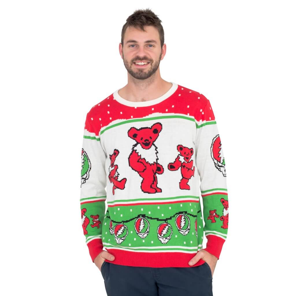 Ugly Christmas Sweater JulesRoche Grateful Dead Bears Pullover Julesroches