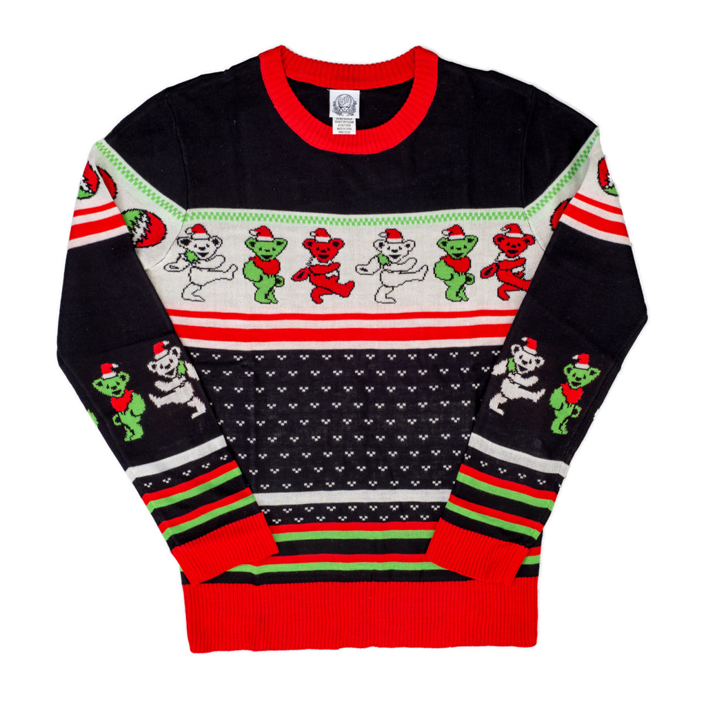 Ugly Christmas Sweater JulesRoche Grateful Dead Dancing Bear Design Julesroches