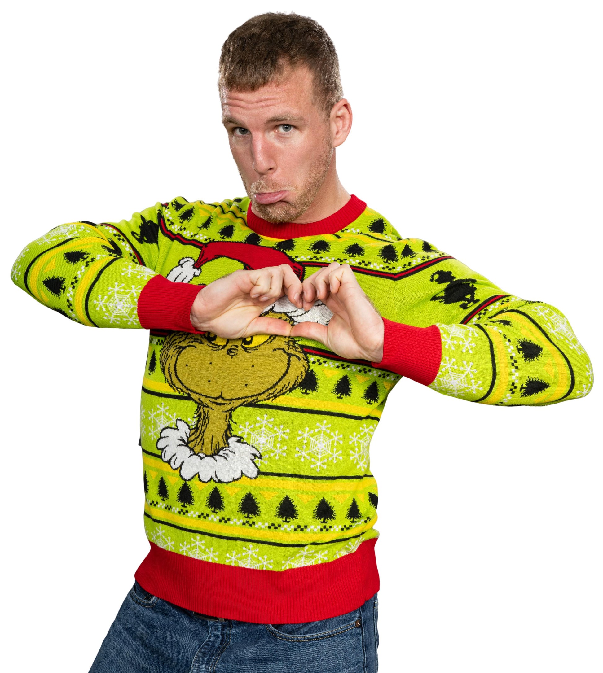 Ugly Christmas Sweater JulesRoche Grinch Design Pullover Julesroches