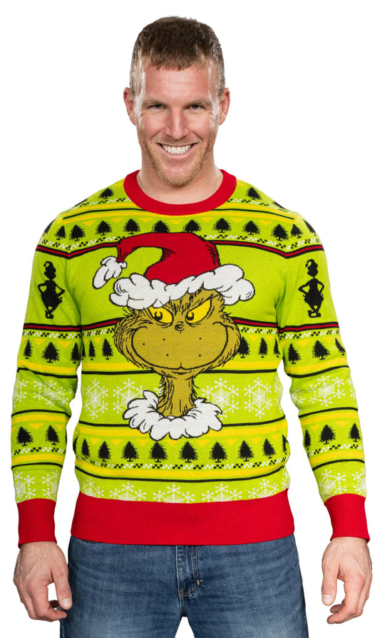 Ugly Christmas Sweater JulesRoche Grinch Design Pullover Julesroches