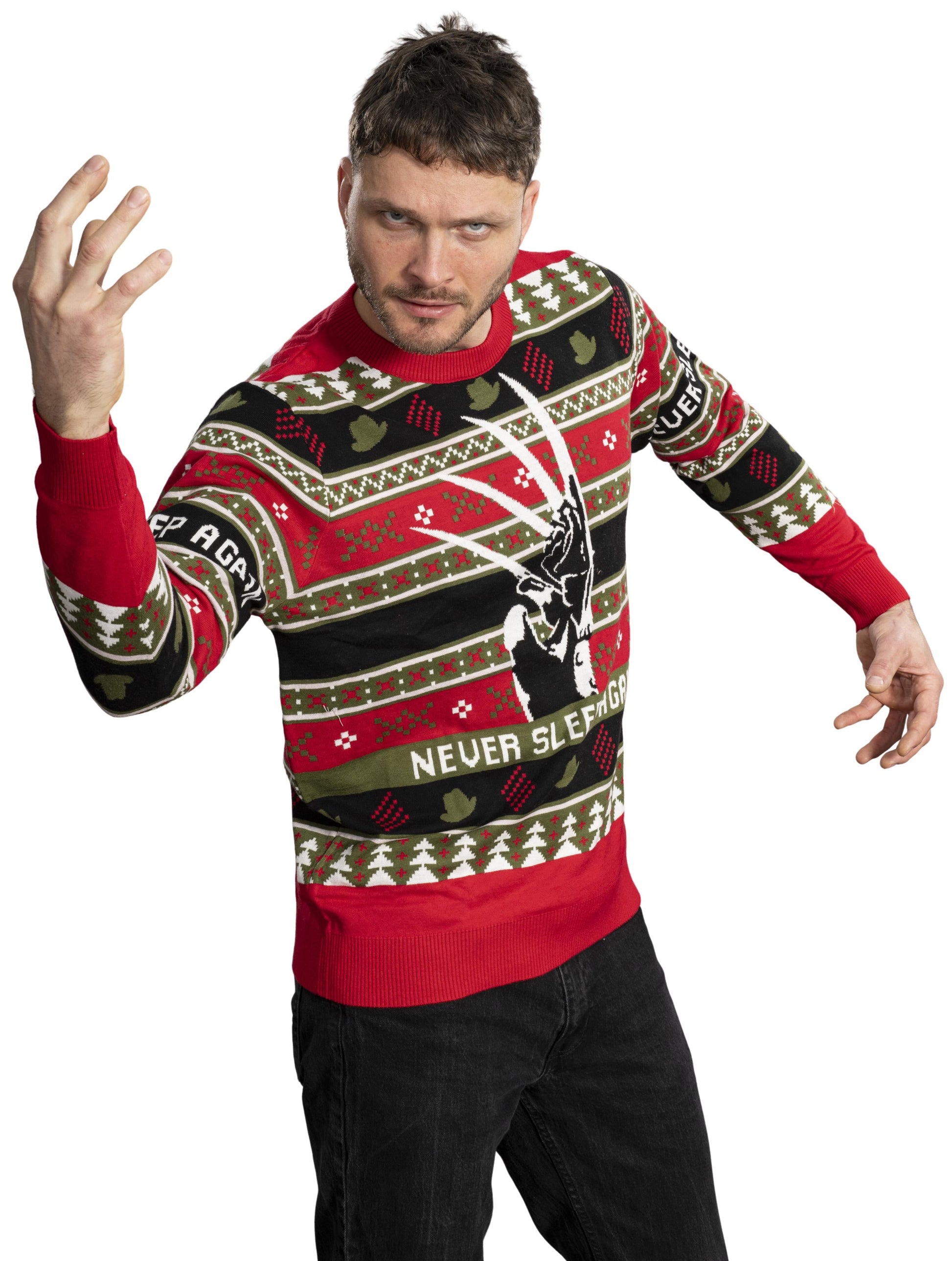 Ugly Christmas Sweater JulesRoche Horror Freddy Krueger Julesroches