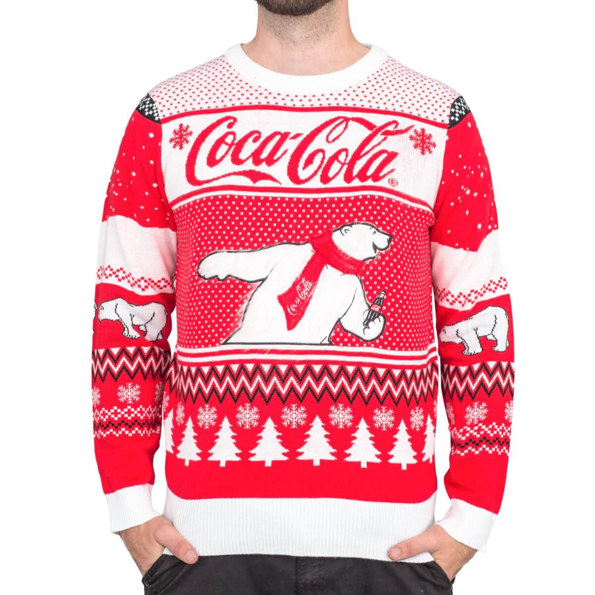 Ugly Christmas Sweater JulesRoche Iconic Coca-Cola Polar Bear Design Julesroches