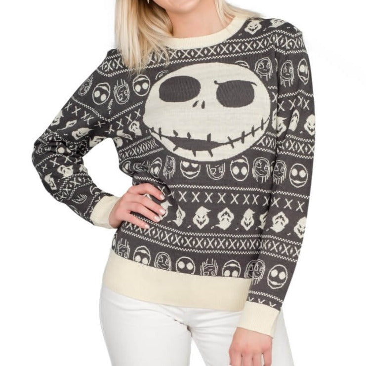 Ugly Christmas Sweater JulesRoche Jack Skeleton Tim Burton Classic Julesroches