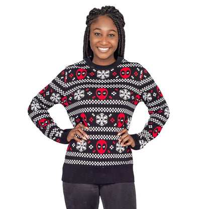 Ugly Christmas Sweater JulesRoche Knitted Deadpool Design Julesroches