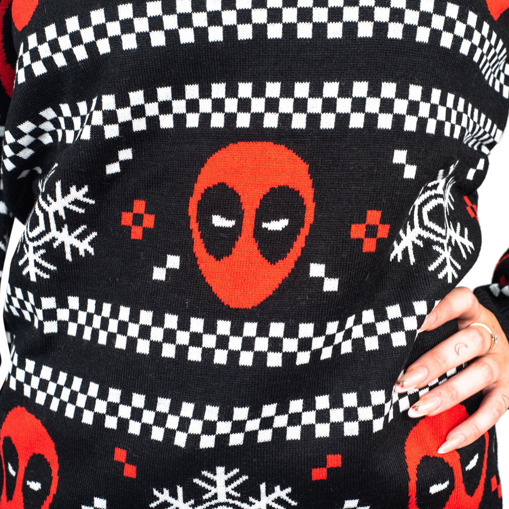 Ugly Christmas Sweater JulesRoche Knitted Deadpool Design Julesroches