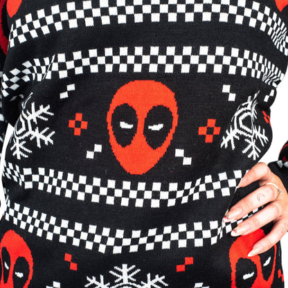 Ugly Christmas Sweater JulesRoche Knitted Deadpool Design Julesroches