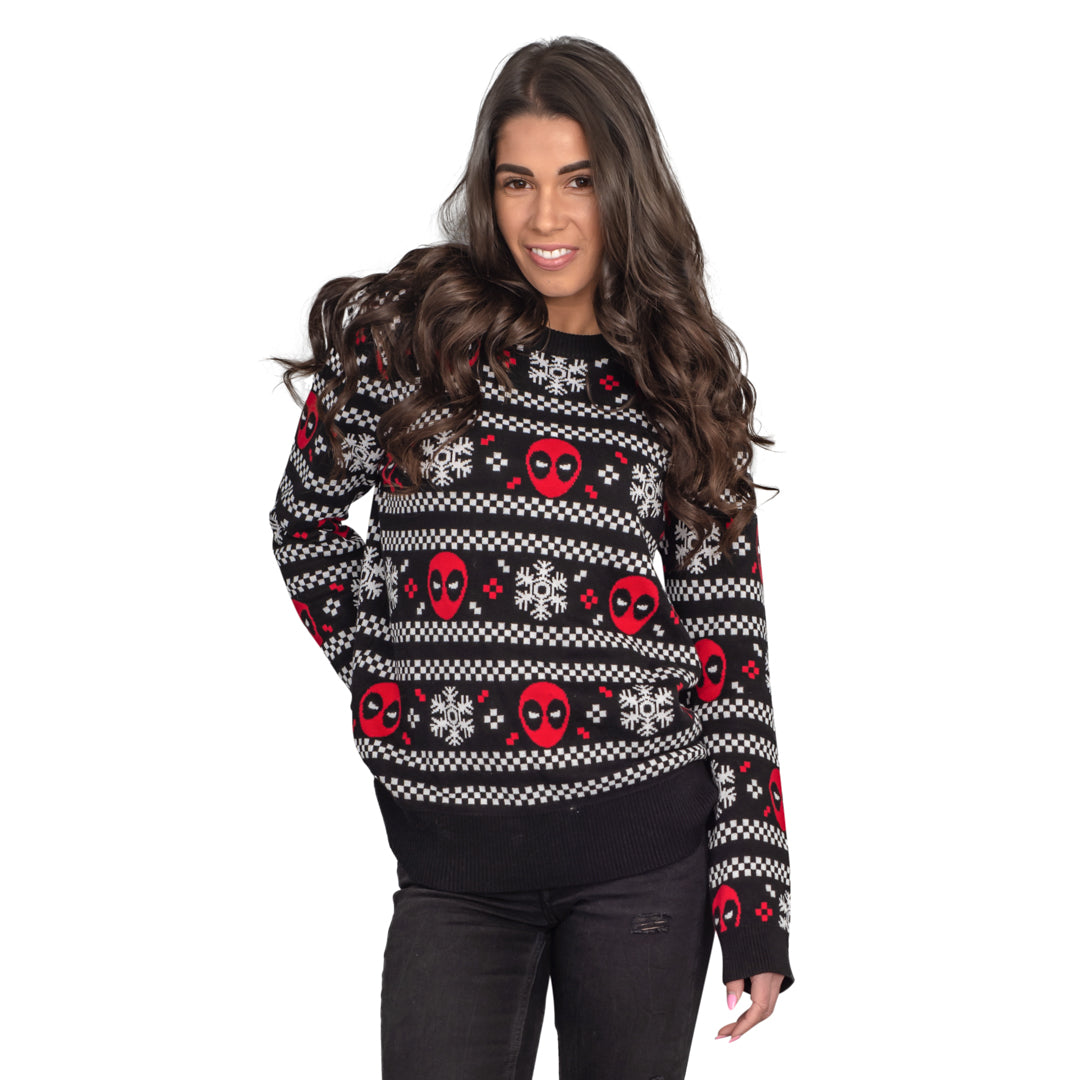 Ugly Christmas Sweater JulesRoche Knitted Deadpool Design Julesroches