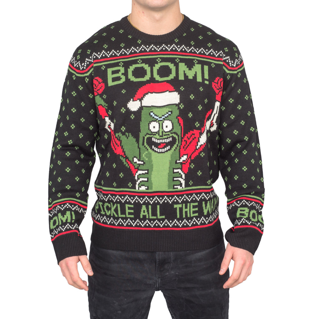 Ugly Christmas Sweater JulesRoche Knitted Festive Pickle Rick Julesroches