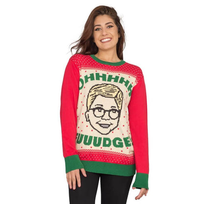 Ugly Christmas Sweater JulesRoche Knitted Ralphie OHHH FUDDGE Pullover Julesroches