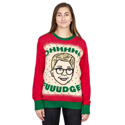 Ugly Christmas Sweater JulesRoche Knitted Ralphie OHHH FUDDGE Pullover Julesroches