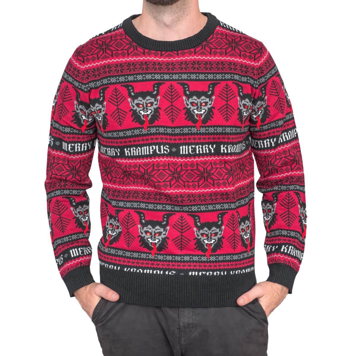 Ugly Christmas Sweater JulesRoche Krampus Monster Design Julesroches