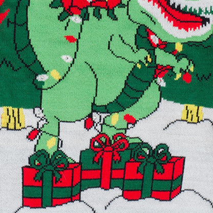 Ugly Christmas Sweater JulesRoche LED Light-up T-Rex Holiday Fun Julesroches