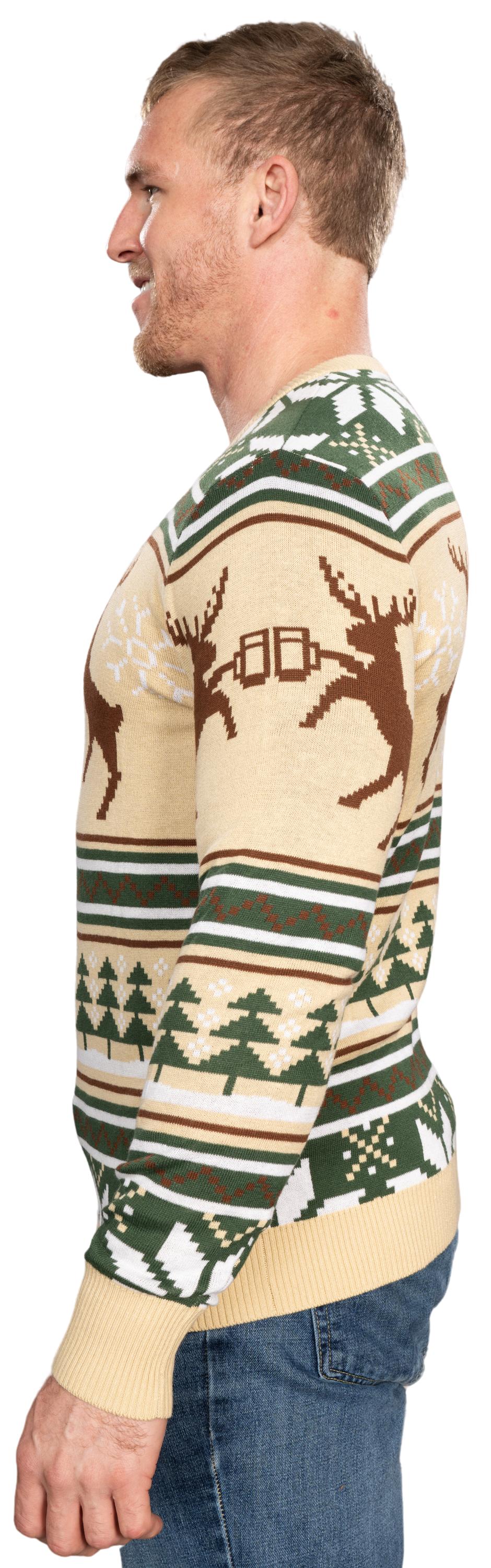 Ugly Christmas Sweater JulesRoche Reindeer Snowflakes Knitted Pullover Julesroches