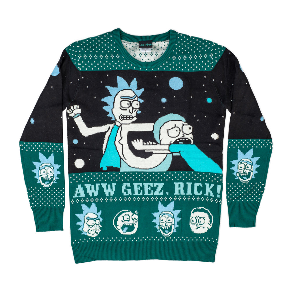 Ugly Christmas Sweater JulesRoche Rick & Morty Unisex Knit Julesroches