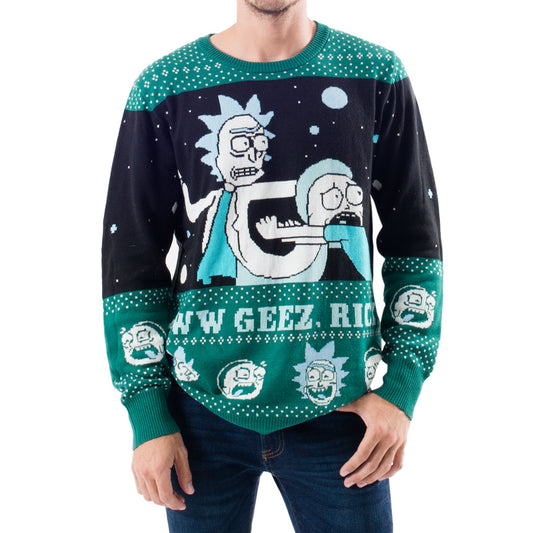 Ugly Christmas Sweater JulesRoche Rick & Morty Unisex Knit Julesroches