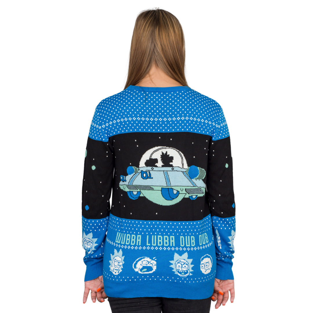 Ugly Christmas Sweater JulesRoche Rick and Morty Design Unisex Julesroches