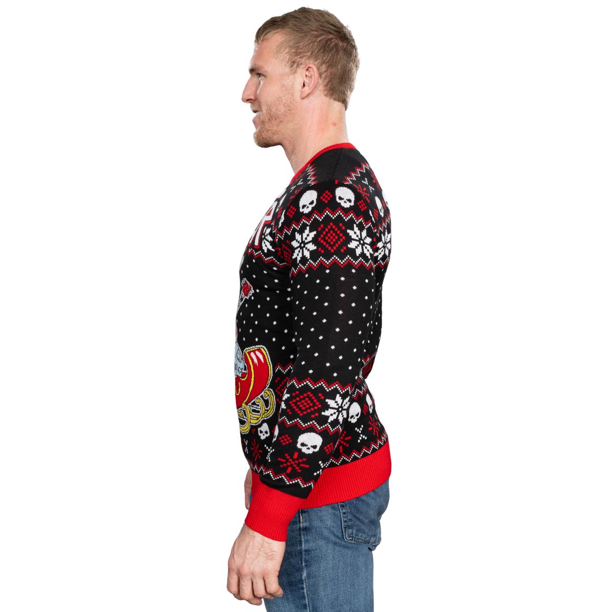 Ugly Christmas Sweater JulesRoche Rocking Santa Knitted Design Julesroches