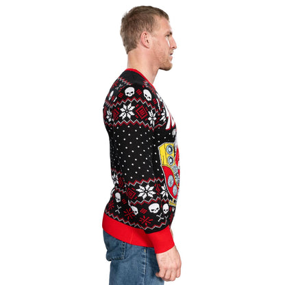 Ugly Christmas Sweater JulesRoche Santa Rock Design Unisex Knit Julesroches