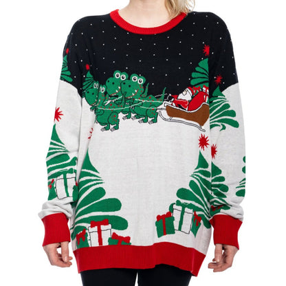 Ugly Christmas Sweater JulesRoche T-Rex Dinosaur Design Julesroches