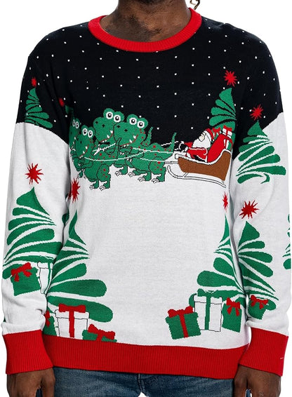 Ugly Christmas Sweater JulesRoche T-Rex Dinosaur Design Julesroches