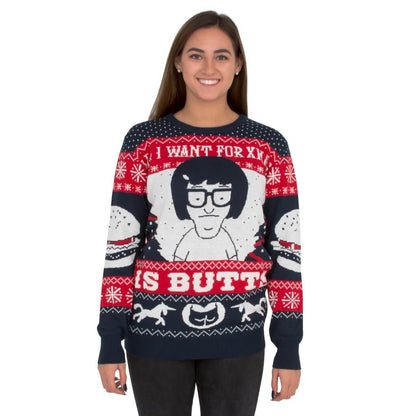 Ugly Christmas Sweater JulesRoche Tina Design Knitted Unisex Julesroches