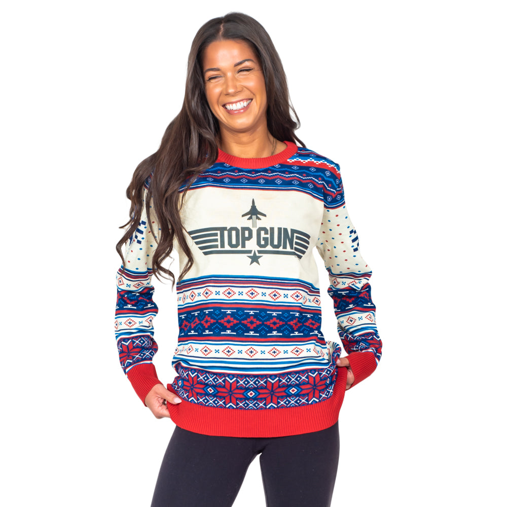 Ugly Christmas Sweater JulesRoche Top Gun Design Adult Unisex Julesroches