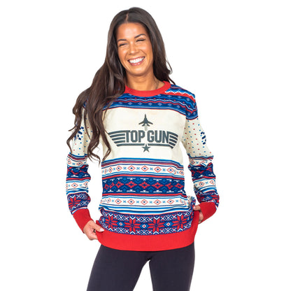 Ugly Christmas Sweater JulesRoche Top Gun Design Adult Unisex Julesroches