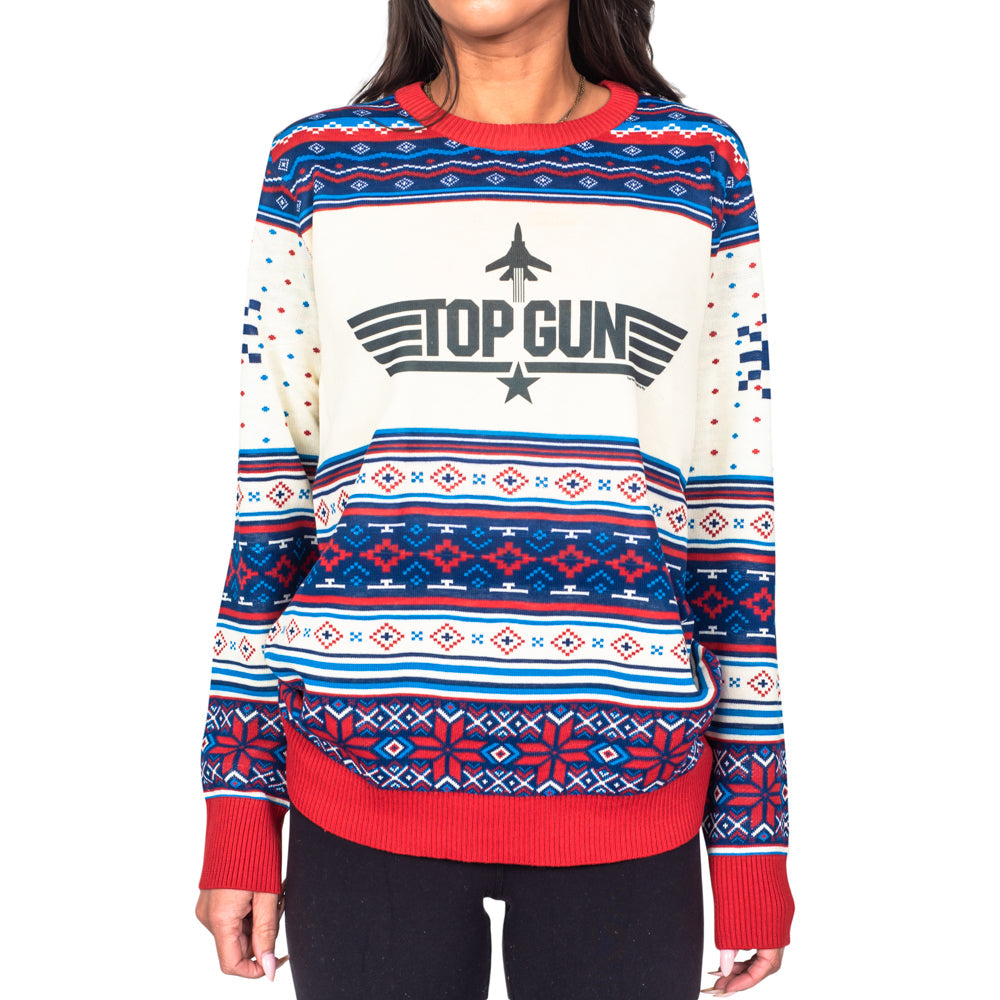 Ugly Christmas Sweater JulesRoche Top Gun Design Adult Unisex Julesroches