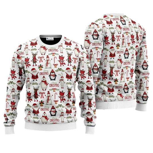 Ugly Christmas Sweater JulesRoche Women's All-Over Print Jumper Julesroches