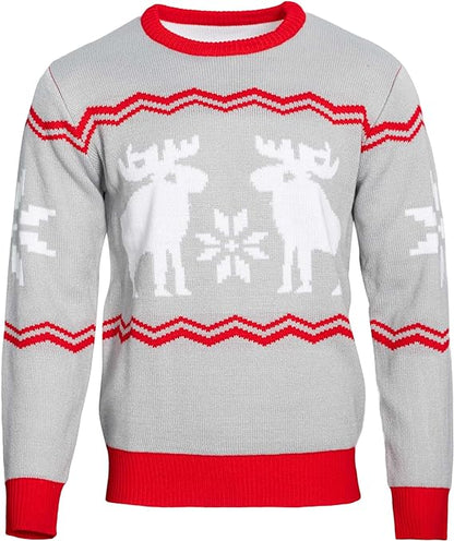 Ugly Christmas Sweater JulesRoche with Santa, Snowflakes & Moose Julesroches