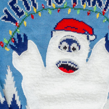 Ugly Christmas Sweater - LED Light-Up Yeti for Holiday Parties Julesroches