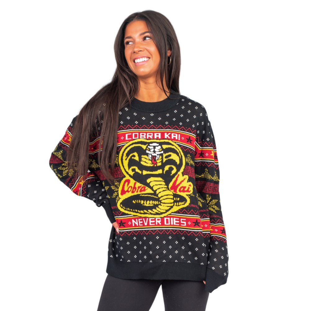 Ugly Christmas Sweater - Official Cobra Kai Design for Holiday Festivities Julesroches