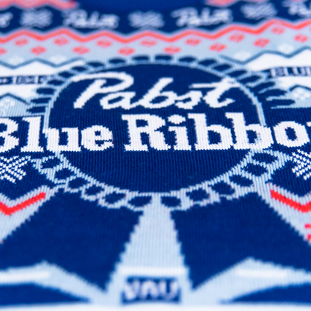 Ugly Christmas Sweater - Pabst Blue Ribbon Tribute for Festive Cheer Julesroches