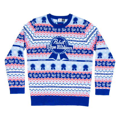 Ugly Christmas Sweater - Pabst Blue Ribbon Tribute for Festive Cheer Julesroches