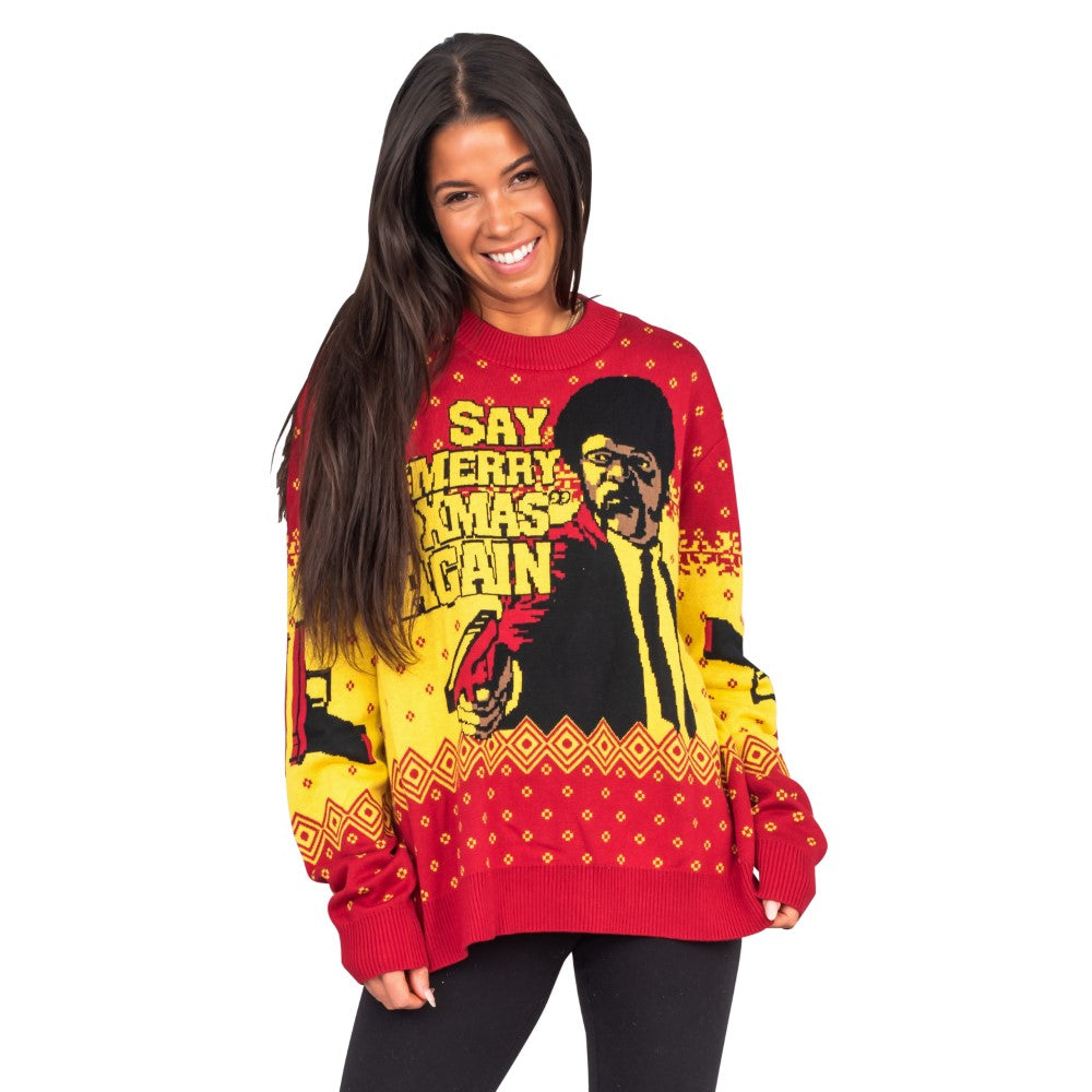 Ugly Christmas Sweater - Pulp Fiction Style for Movie Fans Julesroches