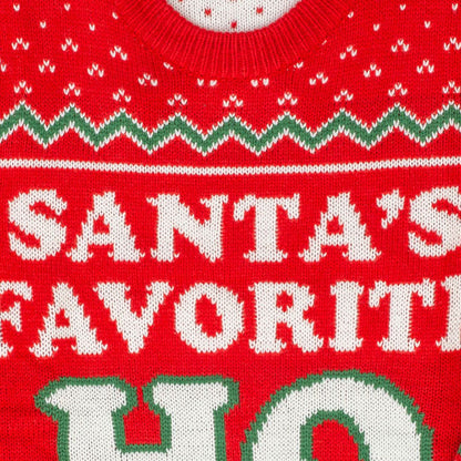 Ugly Christmas Sweater - Santa's Favorite HO Pullover for Holiday Parties Julesroches