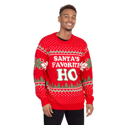 Ugly Christmas Sweater - Santa's Favorite HO Pullover for Holiday Parties Julesroches