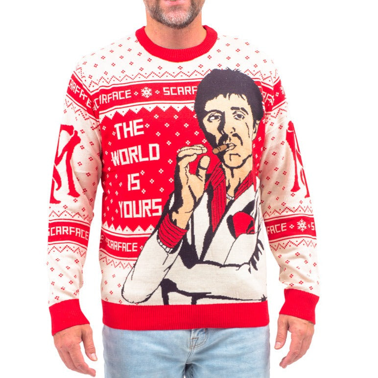 Ugly Christmas Sweater - Tony Montana Design for Holiday Cheer Julesroches