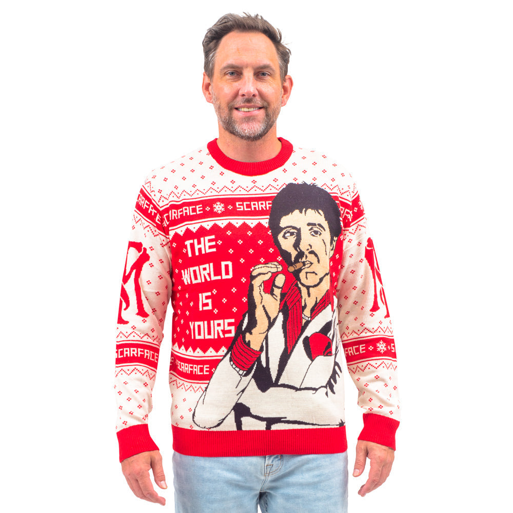 Ugly Christmas Sweater - Tony Montana Design for Holiday Cheer Julesroches