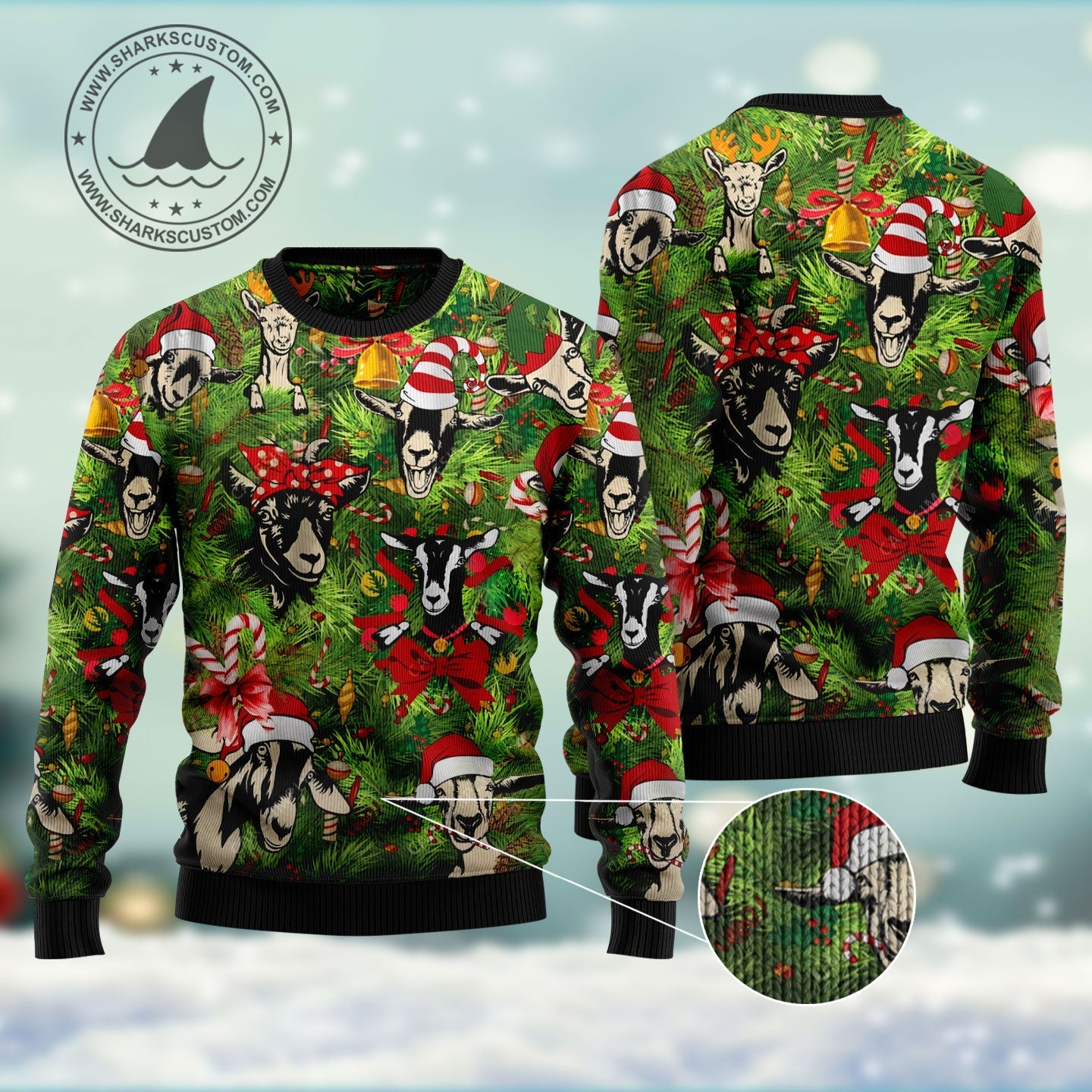 Ugly Sweater JulesRoche All-Over-Print Christmas Pullover Julesroches