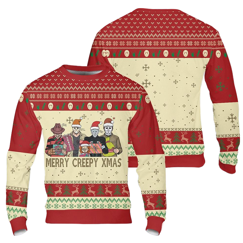 Ugly Sweater JulesRoche All-Over-Print Cotton Blend Julesroches