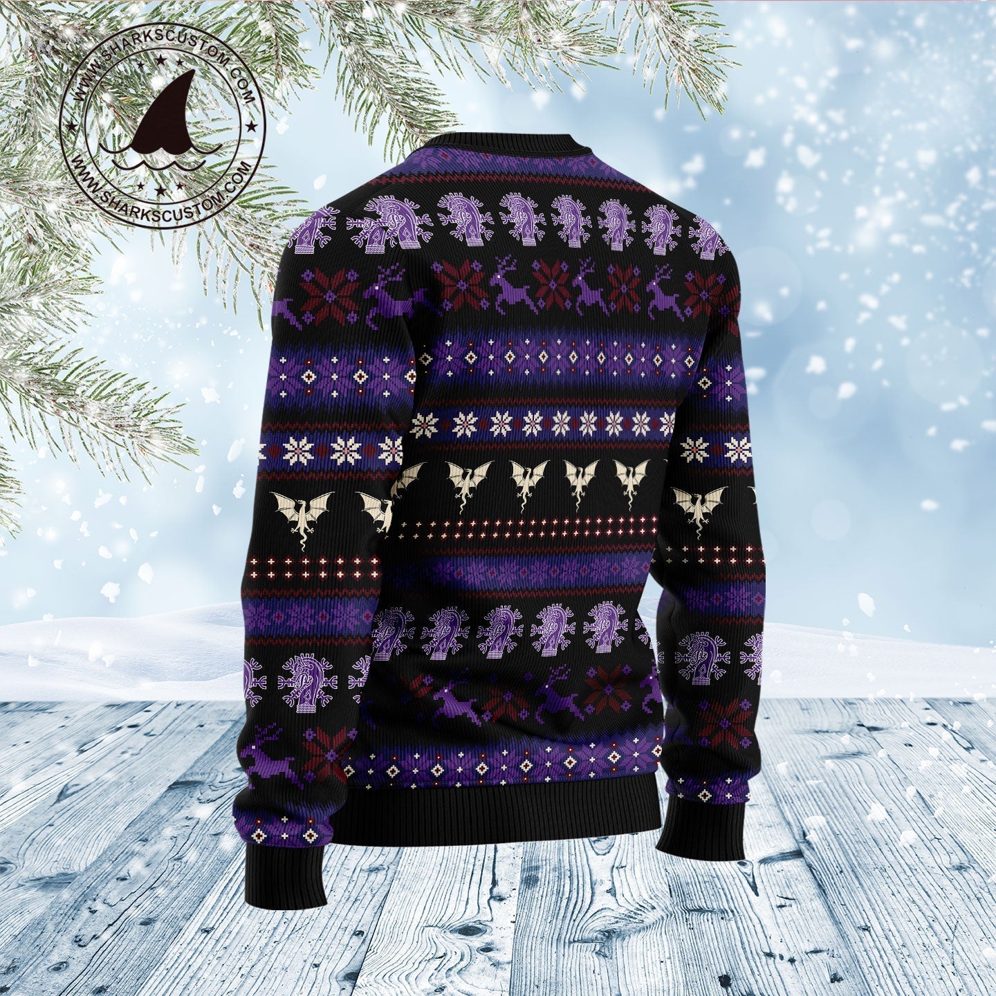 Ugly Sweater JulesRoche All-Over-Print Festive Design Julesroches