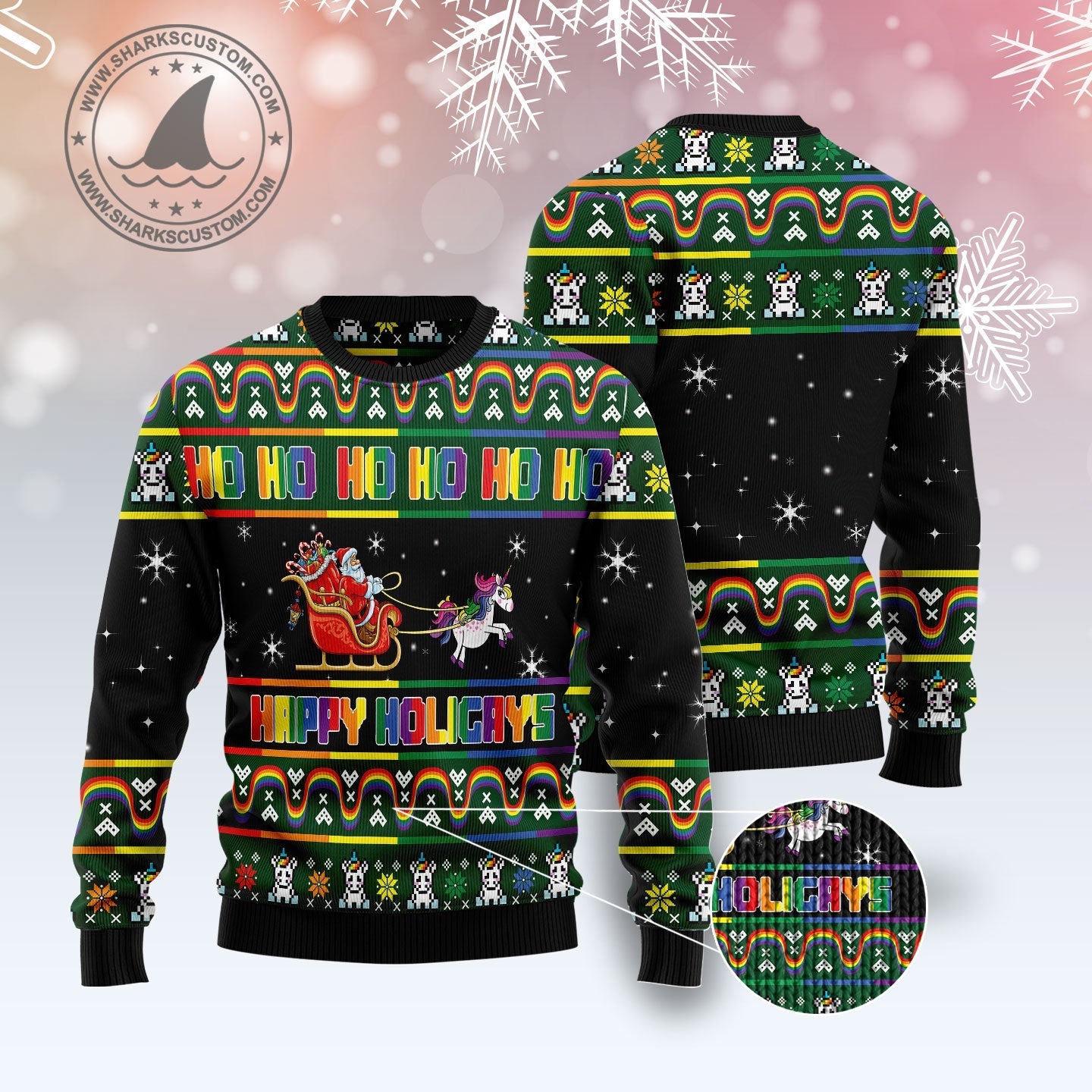 Ugly Sweater JulesRoche All-Over-Print Holiday Classic Julesroches