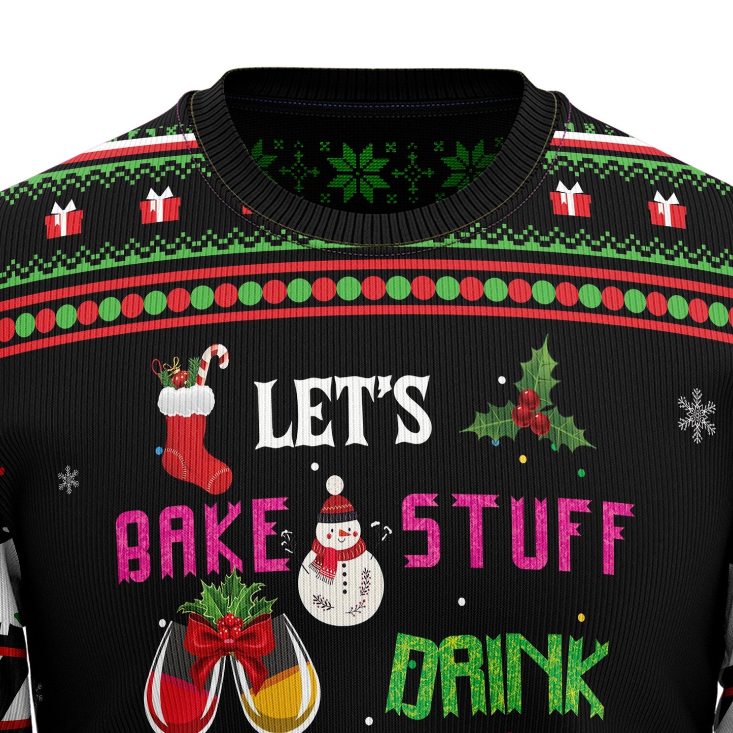 Ugly Sweater JulesRoche All-Over Print Holiday Pullover Julesroches