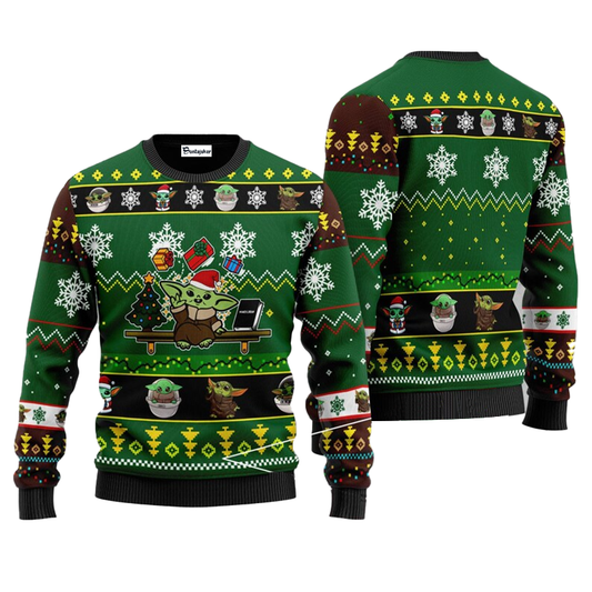 Ugly Sweater JulesRoche All-Over-Print Knit Design Winter Wear Julesroches