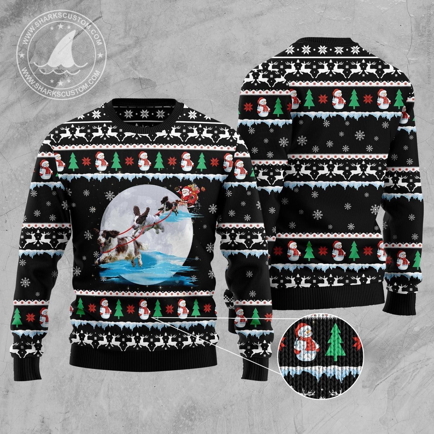 Ugly Sweater JulesRoche All-Over-Print Wool Blend Julesroches