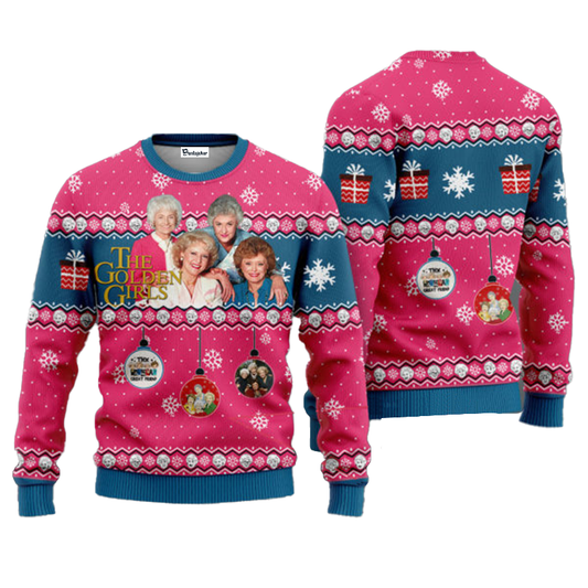 Ugly Sweater JulesRoche Cotton Blend All-Over-Print Winter Julesroches